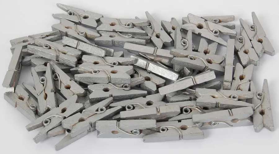 Kolíčky dekorační Color 02 stříbrné