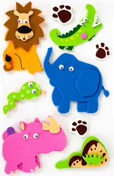 Samolepky pěnové 3D 04 safari