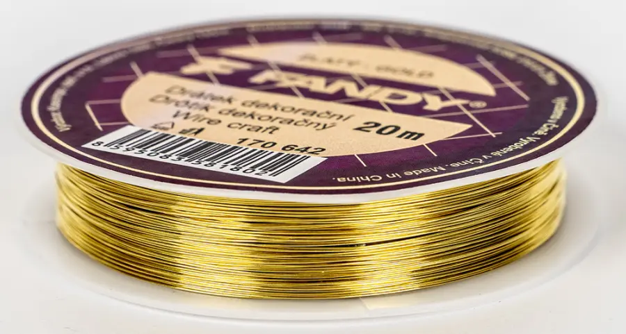 Drátek dekorační 20 m zlatý
