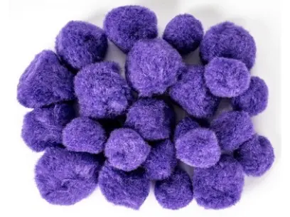 Bambulky akrylové mix 11 fialové