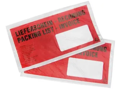 Obálka nalepovací DL červená 100 ks