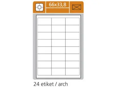 Samolepicí etikety Print Plus 66x33,8 mm 100 archů