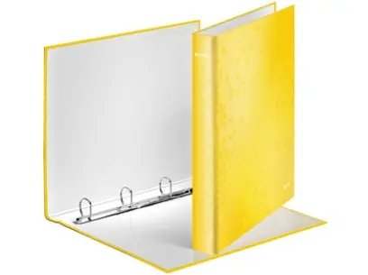 Pořadač 4 kroužkový D25 A4+ Leitz Active Wow žlutý