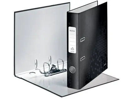 Pořadač pákový 50 mm Leitz Active Wow 180° lesklý černý