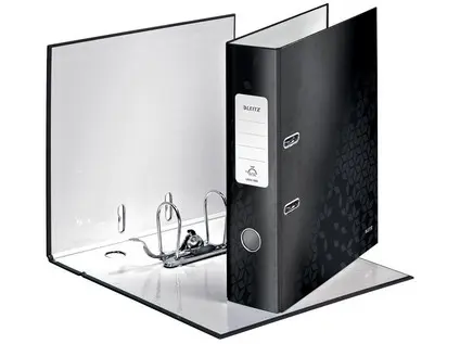 Pořadač pákový 85 mm Leitz Active Wow 180° lesklý černý