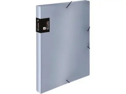 Krabice 3 klopá s gumou Metallic stříbrná