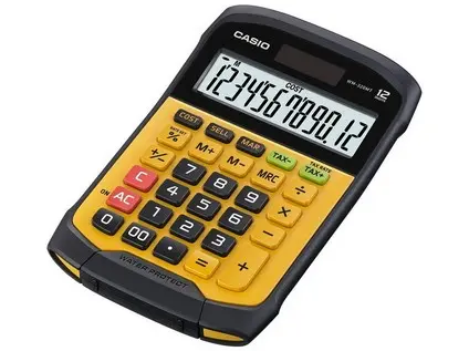 Kalkulačka Casio WM 320 MT Waterproof žlutá