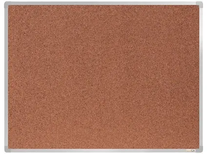 Tabule korková 60 x 90 cm stříbrná