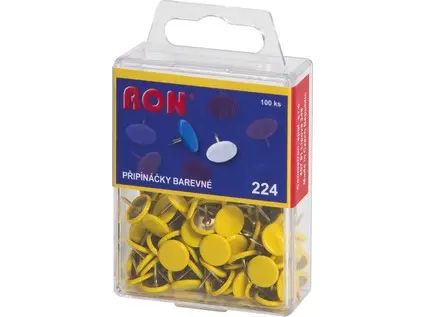 Připínáčky 224 žluté 100ks