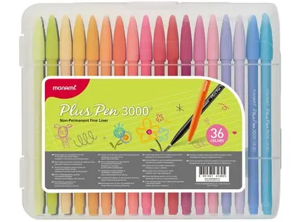 Popisovač Monami Plus Pen 3000 0,4 mm sada 36 ks