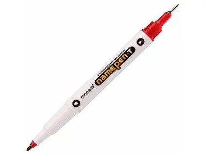 Popisovač netíratelný Monami oboustranný červený