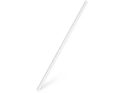 Slámky 20 cm papírové rovné bílé 100 ks