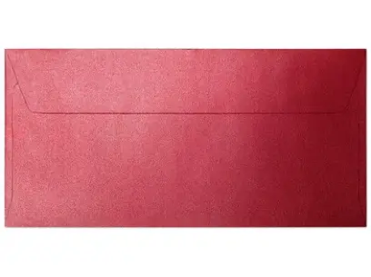 Obálky DL Pearl červené 10 ks