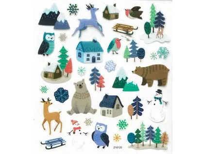 Samolepky papírové DPNK-112 zimní krajina DP