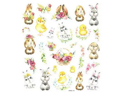 Samolepky papírové DPNK-119 králičci a kuřátka DP