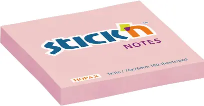 Samolepicí bloček barevný pastel růžový 76x76mm 100ks