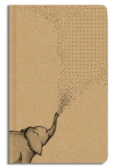 Notes Kraft A5 slon tečkovaný