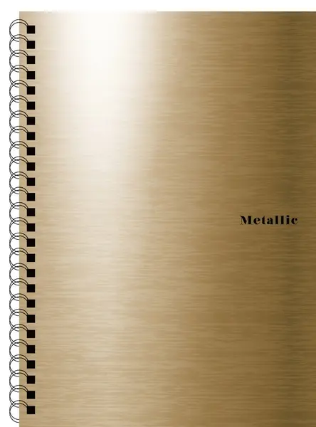 Blok spirálový Metallic A4 zlatý linkovaný