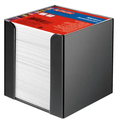 Krabička Color Blocking s papírovými lístky černá