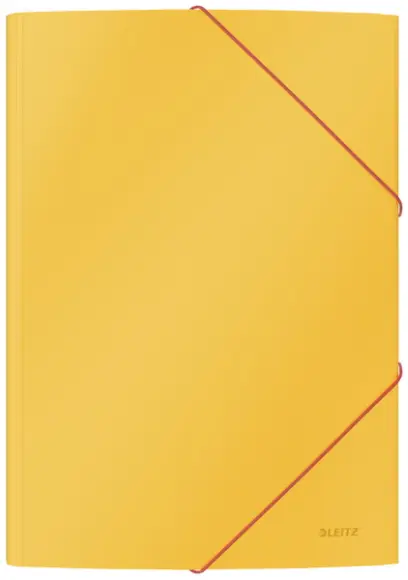 Desky tříchlopňové Leitz Cosy žluté
