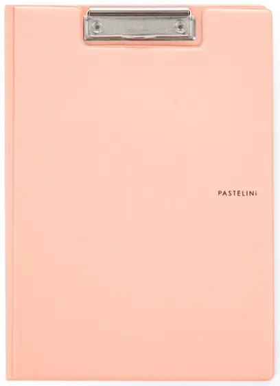 Podložka s klipem uzavíratelná PASTELINI A4 meruňková