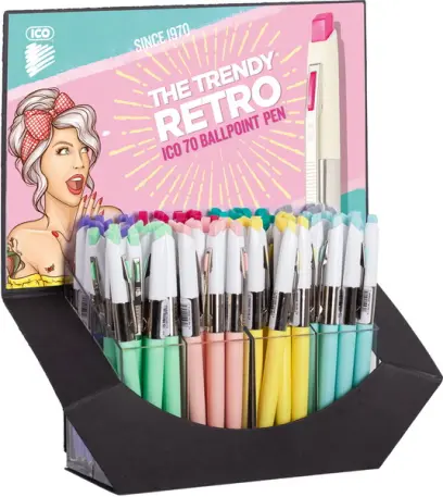 Kuličkové pero ICO 70 Retro pastelové