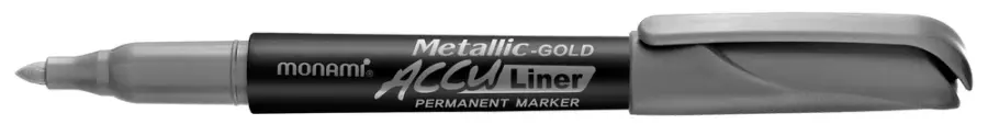 Popisovač Monami Accu Liner Metallic stříbrný