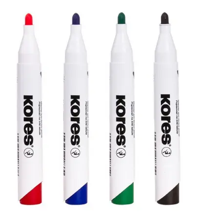 Sada popisovačů na bílé tabule kulatý hrot sada 4ks