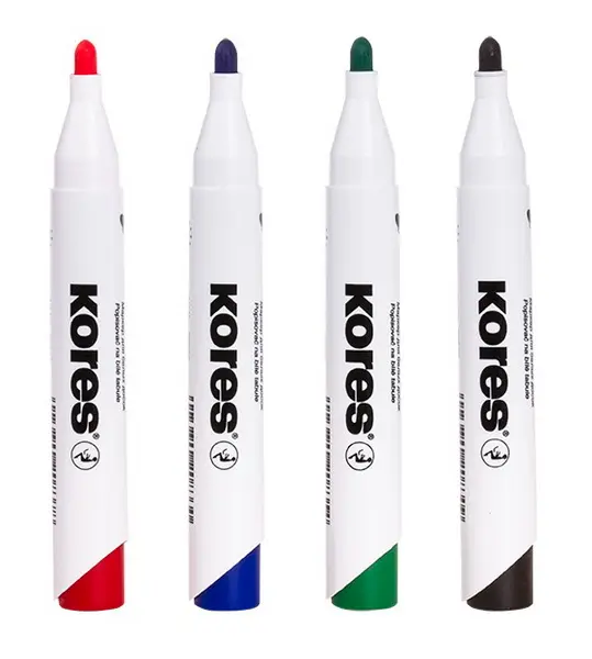 Sada popisovačů na bílé tabule kulatý hrot sada 4ks