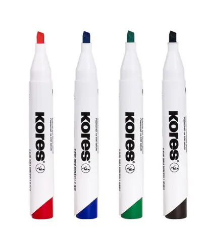 Sada popisovačů na bílé tabule zkosený hrot 4ks