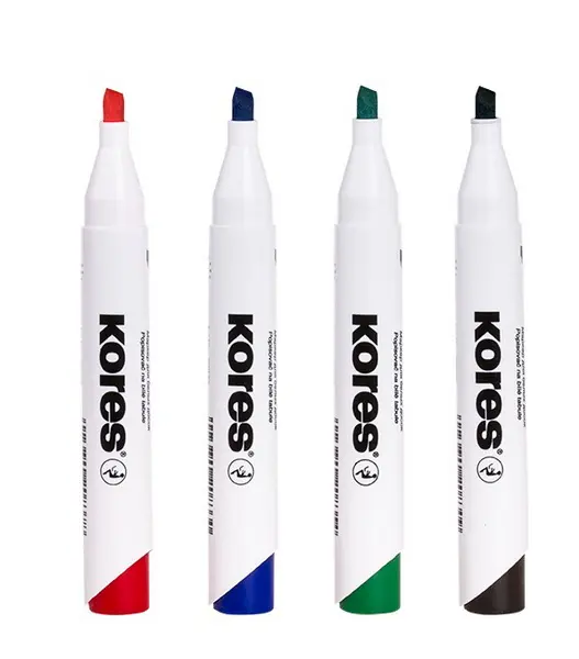 Sada popisovačů na bílé tabule zkosený hrot 4ks