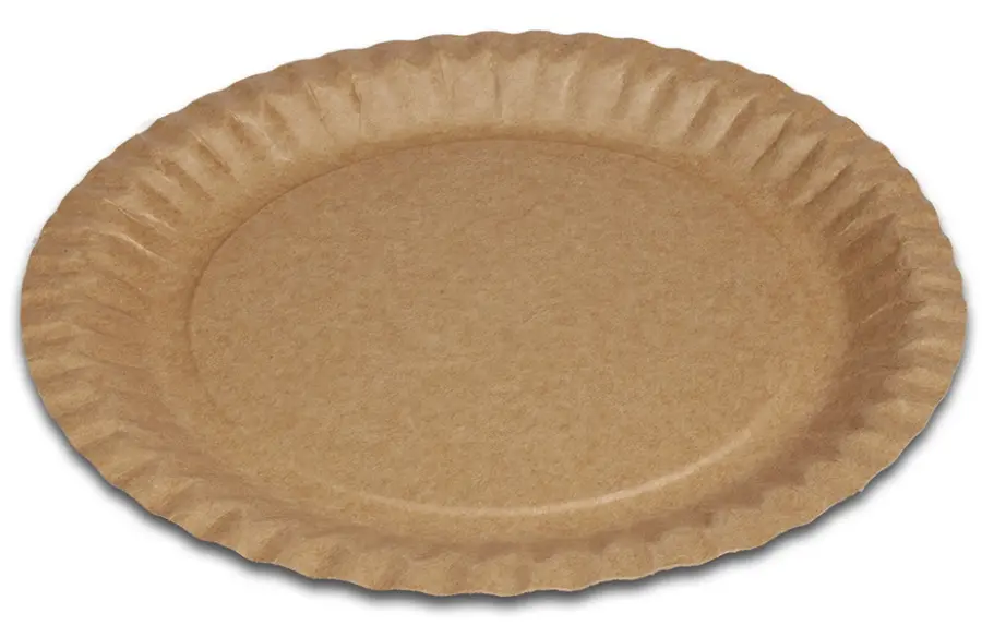 Talíře papírové Kraft mělké 23cm 100ks