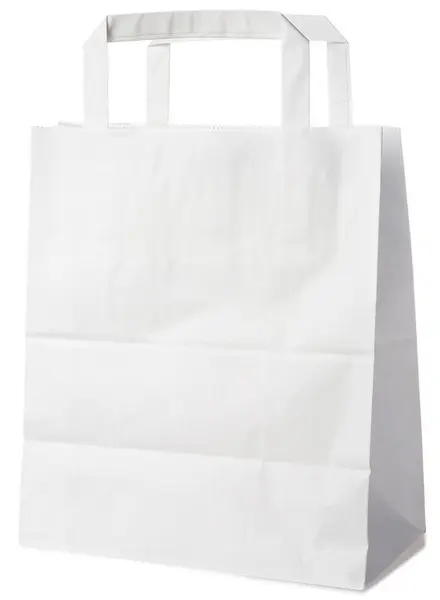 Papírové tašky 18x8x22cm bílé 50ks