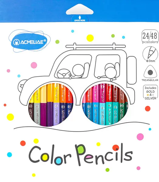 Pastelky 24/48 trojhranné Duo Acmeliae