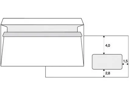 Obálka poštovní DLO samolepicí 1000 ks
