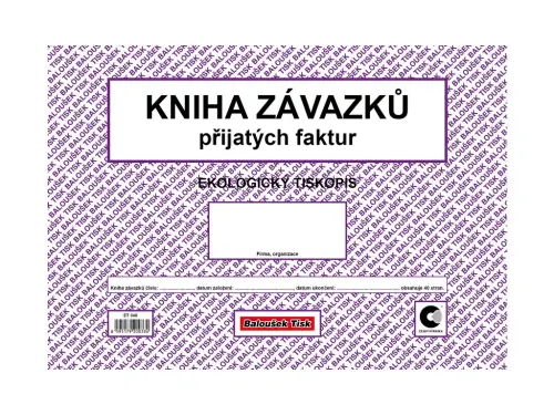 Kniha závazků A4 - přijatých faktur