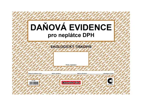 Evidence daňová A4 neplátce DPH oboustranný