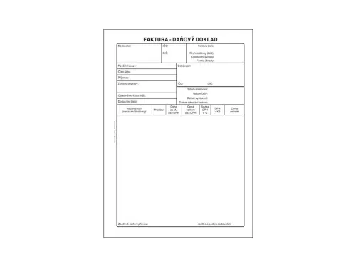 Faktura A5 SP daňový doklad