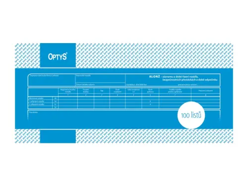 Alonž - kopie zázn. prov. nákl. vozidla 30x14 (100 listů)