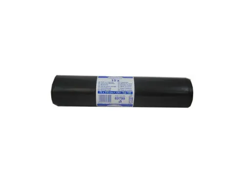 Pytel PE 700x1100 mm 120 l 100 mic. černý 15 ks