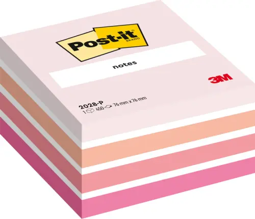 Samolepicí bloček 2028 P/2028 B odstíny růžové