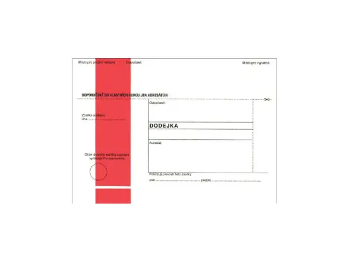 Dodejka B6 červená SC 1000 ks