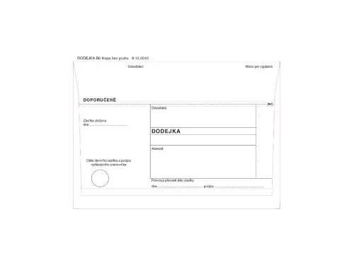 Dodejka B6 bílá SC 1000 ks