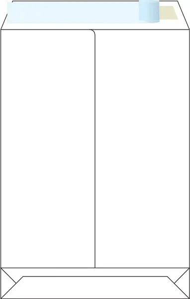 Obálka obchodní s křížovým dnem B4 s krycí páskou