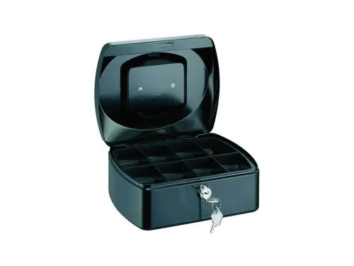 Pokladna kovová 155x120x80 mm černá