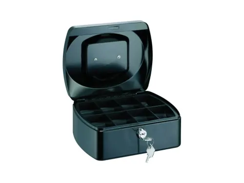 Pokladna kovová 205x160x85 mm černá