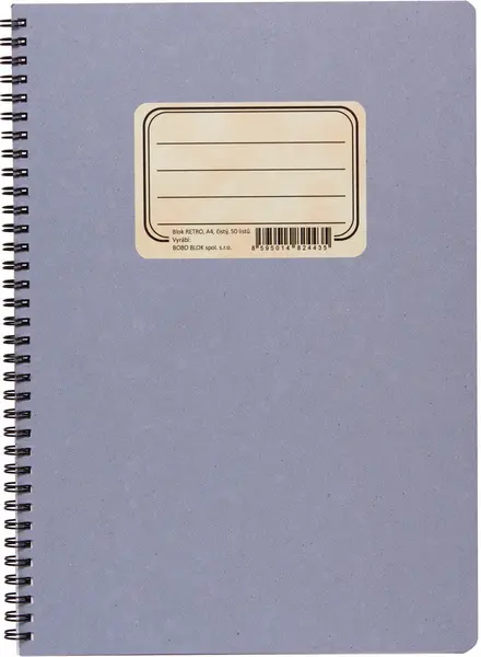 Blok spirálový Retro A4 čistý