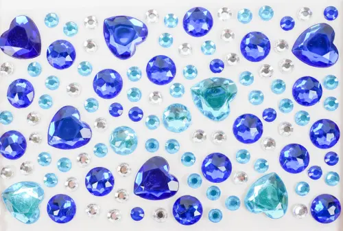 Kamínky samolepicí 02 srdce 10ks