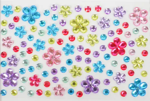 Kamínky samolepicí 03 kytičky 10ks