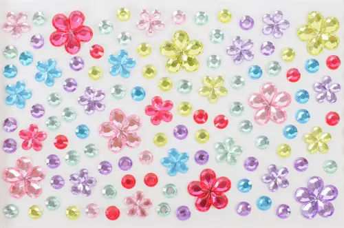 Kamínky samolepicí 03 kytičky 10ks